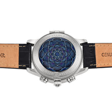 Load image into Gallery viewer, Heritor Automatic Apostle Leather Band Watch w/ Day-Date - Black/Blue- HERHS2701