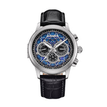 Load image into Gallery viewer, Heritor Automatic Apostle Leather Band Watch w/ Day-Date - Black/Blue- HERHS2701
