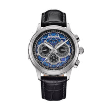 Load image into Gallery viewer, Heritor Automatic Apostle Leather Band Watch w/ Day-Date - Black/Blue- HERHS2701