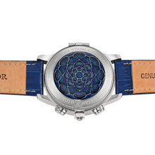 Load image into Gallery viewer, Heritor Automatic Apostle Leather Band Watch w/ Day-Date - Blue/Blue- HERHS2702