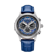 Load image into Gallery viewer, Heritor Automatic Apostle Leather Band Watch w/ Day-Date - Blue/Blue- HERHS2702