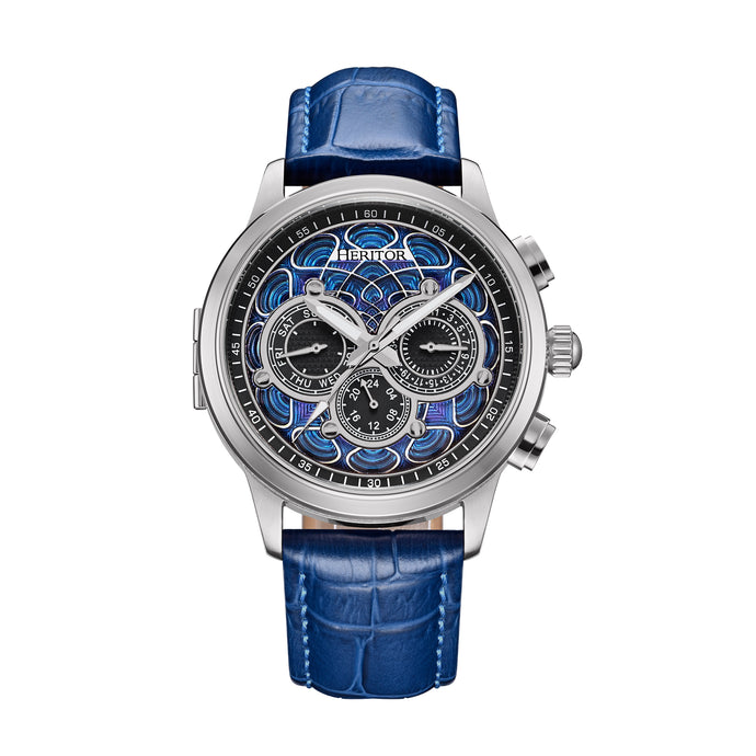 Heritor Automatic Apostle Leather Band Watch w/ Day-Date - HERHS2702