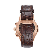 Load image into Gallery viewer, Heritor Automatic Apostle Leather Band Watch w/ Day-Date - Brown/Rose Gold - HERHS2705