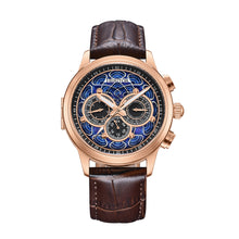 Load image into Gallery viewer, Heritor Automatic Apostle Leather Band Watch w/ Day-Date - Brown/Blue - HERHS2706