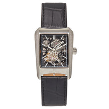 Load image into Gallery viewer, Heritor Automatic Wyatt Skeleton Watch - Silver/Black - HERHS3101