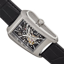 Load image into Gallery viewer, Heritor Automatic Wyatt Skeleton Watch - Silver/Black - HERHS3101
