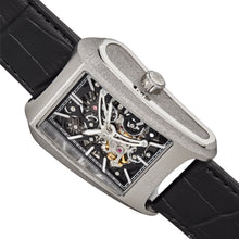 Load image into Gallery viewer, Heritor Automatic Wyatt Skeleton Watch - Silver/Black - HERHS3101