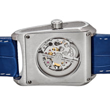 Load image into Gallery viewer, Heritor Automatic Wyatt Skeleton Watch - Silver/Blue - HERHS3102
