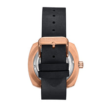 Load image into Gallery viewer, Heritor Automatic Davenport Engraved-Case Leather-Band Watch w/ Date - Rose Gold/Black - HERHS3205
