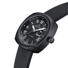 Load image into Gallery viewer, Heritor Automatic Davenport Engraved-Case Leather-Band Watch w/ Date - Black - HERHS3206