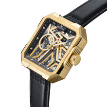Load image into Gallery viewer, Heritor Automatic Campbell Leather-Band Skeleton Watch - Gold - HERHS3302