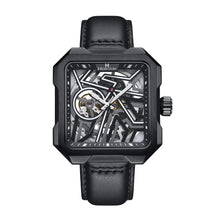 Load image into Gallery viewer, Heritor Automatic Campbell Leather-Band Skeleton Watch - Black - HERHS3305