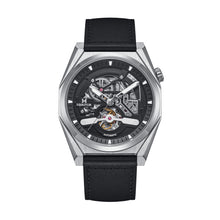 Load image into Gallery viewer, Heritor Automatic Amadeus Semi-Skeleton Leather-Band Watch - Silver/Black - HERHS3401