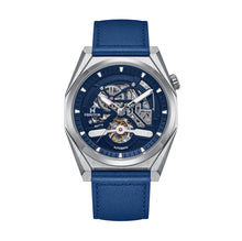 Load image into Gallery viewer, Heritor Automatic Amadeus Semi-Skeleton Leather-Band Watch - Silver/Blue - HERHS3402