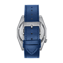 Load image into Gallery viewer, Heritor Automatic Amadeus Semi-Skeleton Leather-Band Watch - Silver/Blue - HERHS3402