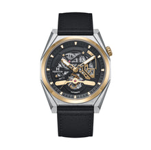 Load image into Gallery viewer, Heritor Automatic Amadeus Semi-Skeleton Leather-Band Watch - Gold/Black - HERHS3403