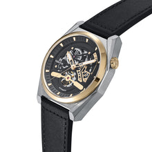 Load image into Gallery viewer, Heritor Automatic Amadeus Semi-Skeleton Leather-Band Watch - Gold/Black - HERHS3403