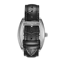 Load image into Gallery viewer, Heritor Automatic Masterson Semi-Skeleton Leather-Band Watch - Silver/Black - HERHS3501