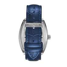 Load image into Gallery viewer, Heritor Automatic Masterson Semi-Skeleton Leather-Band Watch - Silver/Blue - HERHS3502