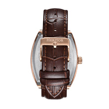 Load image into Gallery viewer, Heritor Automatic Masterson Semi-Skeleton Leather-Band Watch - Rose Gold/Brown - HERHS3504
