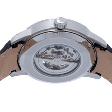 Load image into Gallery viewer, Heritor Automatic Davies Semi-Skeleton Leather-Band Watch - Silver/Black - HERHS2502