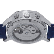 Load image into Gallery viewer, Heritor Automatic Wilhelm Semi-Skeleton Leather-Band Watch w/Day/Date - Black/Silver - HERHS2104