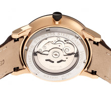 Load image into Gallery viewer, Heritor Automatic Landon Semi-Skeleton Leather-Band Watch - Rose Gold/Brown - HERHR7705