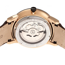 Load image into Gallery viewer, Heritor Automatic Landon Semi-Skeleton Leather-Band Watch - Rose Gold/Brown - HERHR7705
