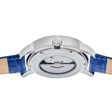 Load image into Gallery viewer, Heritor Automatic Protégé Leather-Band Watch w/Date - Silver/Blue - HERHS2903