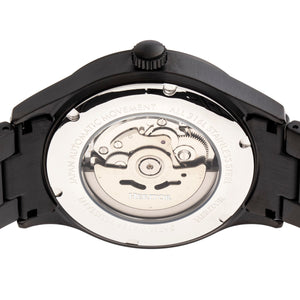Heritor Automatic Antoine Semi-Skeleton Bracelet Watch - Black - HERHR8504