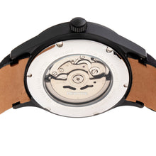 Load image into Gallery viewer, Heritor Automatic Antoine Semi-Skeleton Leather-Band Watch - Black/Charcoal - HERHR8508