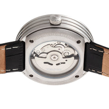 Load image into Gallery viewer, Heritor Automatic Jasper Skeleton Leather-Band Watch - Silver/Black - HERHR8704