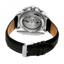Load image into Gallery viewer, Heritor Automatic Aura Men's Semi-Skeleton Leather-Band Watch - Silver/White - HERHR3504