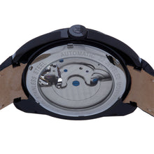 Load image into Gallery viewer, Heritor Automatic Roman Semi-Skeleton Leather-Band Watch - Black - HERHS2205
