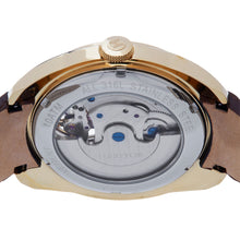 Load image into Gallery viewer, Heritor Automatic Roman Semi-Skeleton Leather-Band Watch - Gold/Brown - HERHS2203
