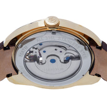 Load image into Gallery viewer, Heritor Automatic Roman Semi-Skeleton Leather-Band Watch - Gold/Brown - HERHS2203