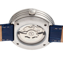 Load image into Gallery viewer, Heritor Automatic Jasper Skeleton Leather-Band Watch - Silver/Blue - HERHR8705
