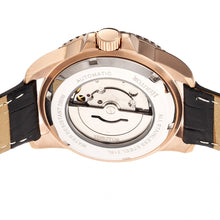 Load image into Gallery viewer, Heritor Automatic Lucius Leather-Band Watch w/Date - Rose Gold/Black - HERHR7811
