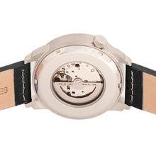 Load image into Gallery viewer, Heritor Automatic Wellington Leather-Band Watch - Silver/Black - HERHR8201