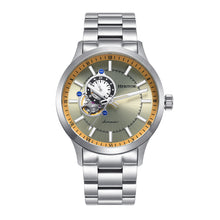 Load image into Gallery viewer, Heritor Automatic Oscar Semi-Skeleton Bracelet Watch - Champagne/Silver - HERHS1013

