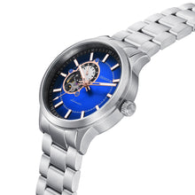 Load image into Gallery viewer, Heritor Automatic Oscar Semi-Skeleton Bracelet Watch - Blue/Blue - HERHS1016
