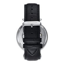 Load image into Gallery viewer, Heritor Automatic Lincoln Semi-Skeleton Leather-Band Watch - Silver &amp; Black/Black - HERHS3601
