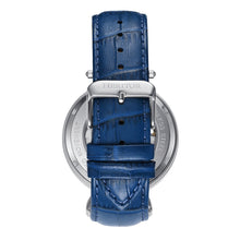 Load image into Gallery viewer, Heritor Automatic Lincoln Semi-Skeleton Leather-Band Watch - Silver/Blue - HERHS3603
