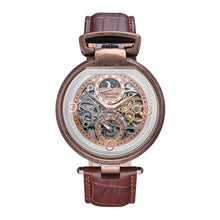 Load image into Gallery viewer, Heritor Automatic Lincoln Semi-Skeleton Leather-Band Watch - Brown/Bronze - HERHS3605
