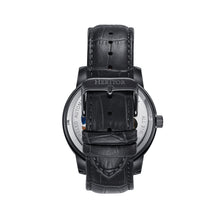 Load image into Gallery viewer, Heritor Automatic Emmanuel Semi-Skeleton Leather-Band Watch - Black/Black - HERHS3702
