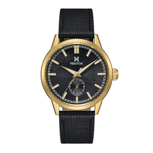 Heritor Automatic Argento Leather-Band Watch - Gold/Black - HERHS3803