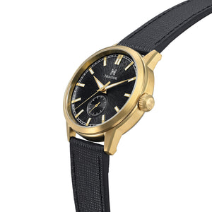 Heritor Automatic Argento Leather-Band Watch - Gold/Black - HERHS3803