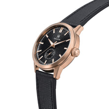 Load image into Gallery viewer, Heritor Automatic Argento Leather-Band Watch - Rose Gold/Black - HERHS3804
