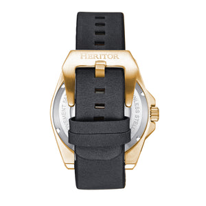 Heritor Automatic Romero Leather-Band Watch - Gold/Black - HERHS3903