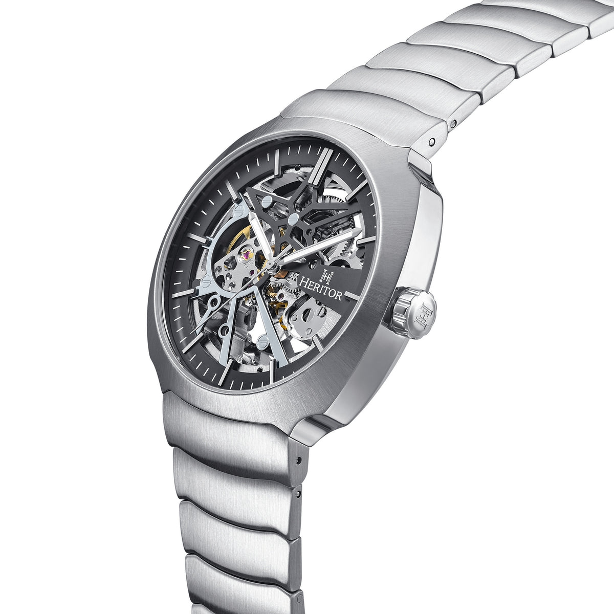 Heritor Automatic Magnus Stainless Steel-Band Watch - Silver